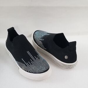 BERNIE MEV MATRIX CRYSTAL DETAIL SLIP ON SHOES COLOR BLACK SIZE US 6.5-7 EURO 37